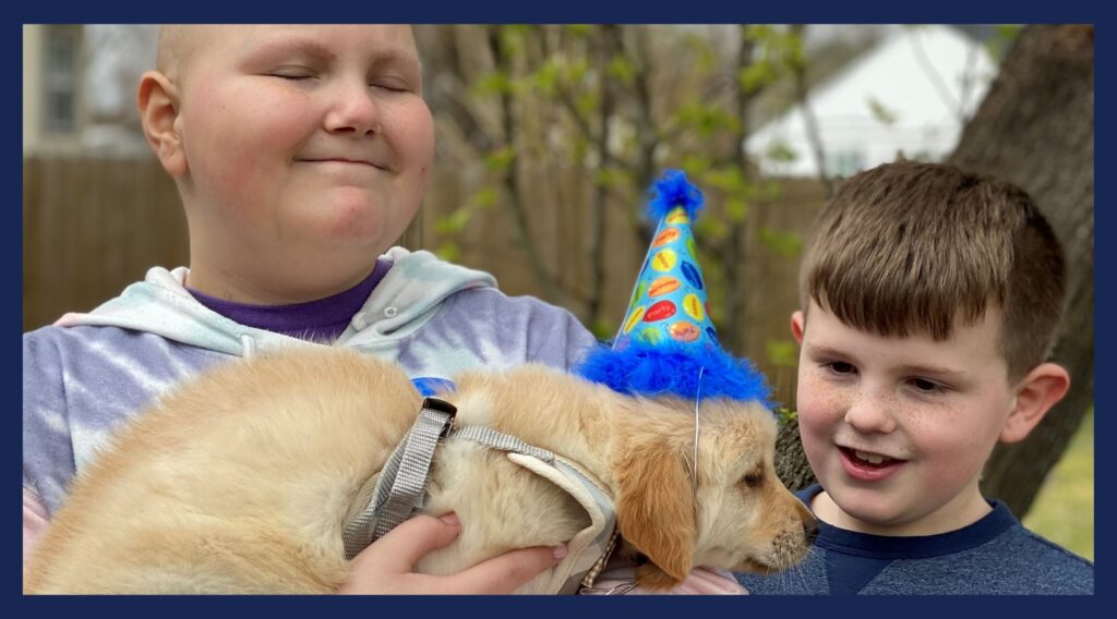 Brycen & Chloe with Dog